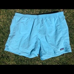 Patagonia Baggies, 5" inseam, XL, light blue